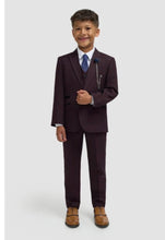 Load image into Gallery viewer, Cavani - Caridi wine 3 piece boys suit
