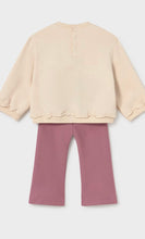 Load image into Gallery viewer, Mayoral baby girl sweatshirt and wide leg jegging trousers 2706 colour 47 Violeta
