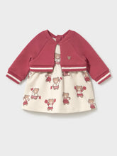 Load image into Gallery viewer, Mayoral baby girl print dress and cardigan all in one outfit 2827
