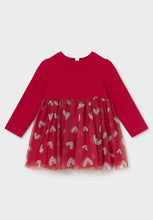Load image into Gallery viewer, Mayoral baby girl knit &amp; tulle dress 2941 colour red 015
