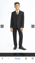 Load image into Gallery viewer, Cavani Malibu- Black 3 piece boys suit
