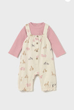 Load image into Gallery viewer, Mayoral baby girl printed dungaree set 2606
