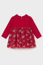 Load image into Gallery viewer, Mayoral baby girl knit &amp; tulle dress 2941 colour red 015
