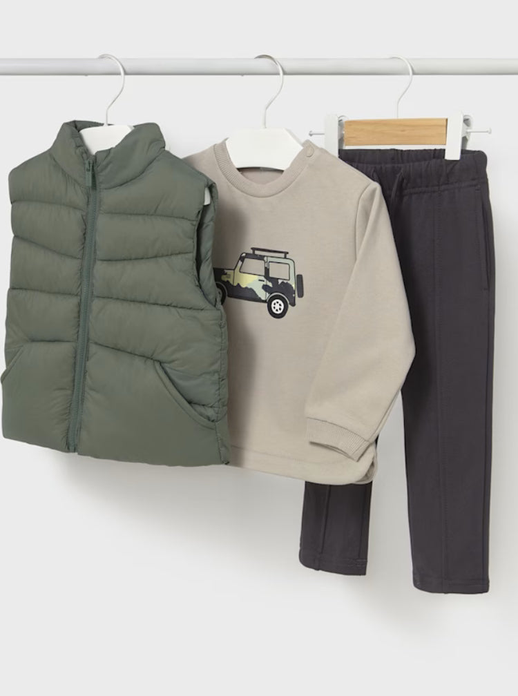 Mayoral baby boy 3 piece Gilet set 2649 Green