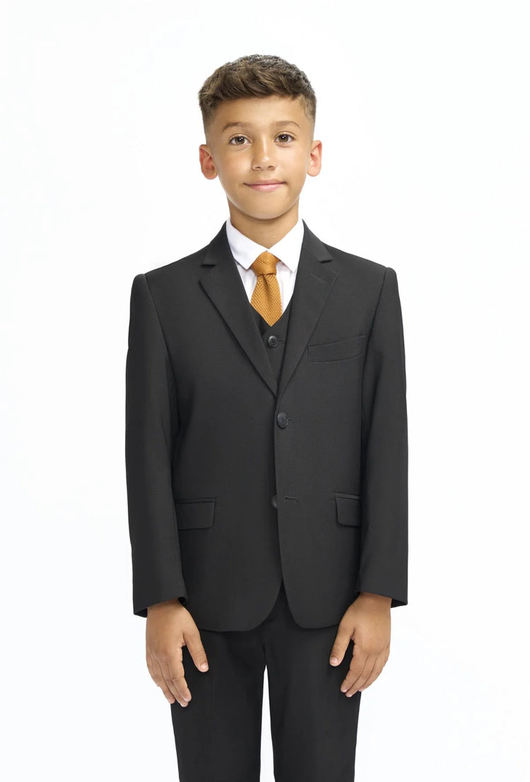 Cavani boys black 3 piece suit- Malibu