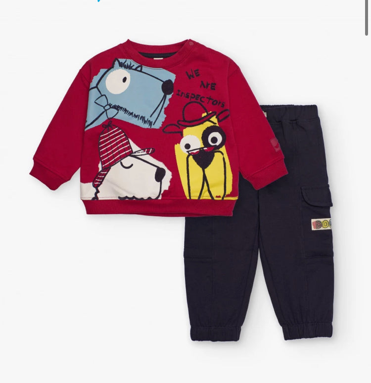 Tuc Tuc boys 2 piece sweatshirt and cargo stretch pants 11399738