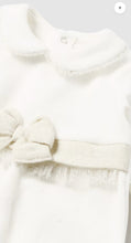 Load image into Gallery viewer, Mayoral baby girl ivory velour romper with matching beret 2782
