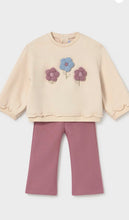 Load image into Gallery viewer, Mayoral baby girl sweatshirt and wide leg jegging trousers 2706 colour 47 Violeta
