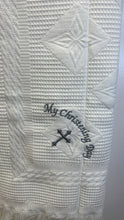 Load image into Gallery viewer, Fringed unisex Star Christening Shawl MCD
