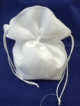 Load image into Gallery viewer, Girls white chiffon communion bag cb094

