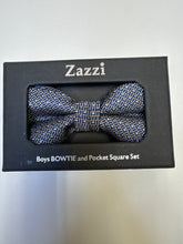 Load image into Gallery viewer, Zazzi boys bow tie and pocket square set 6073/97
