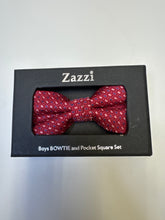 Load image into Gallery viewer, Zazzi boys bow tie and pocket square set 6073/99
