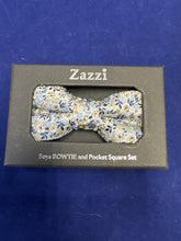 Load image into Gallery viewer, Zazzi boys bow tie and pocket square set 6316/2
