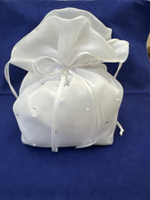 Load image into Gallery viewer, Girls white chiffon communion bag cb094
