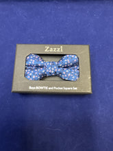 Load image into Gallery viewer, Zazzi boys bow tie and pocket square set 6314/2
