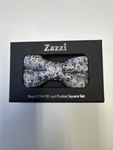 Load image into Gallery viewer, Zazzi boys bow tie and pocket square set 6316/2
