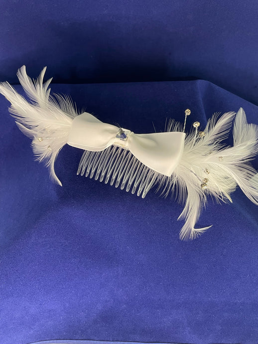 Girls First Holy Communion Tiara - Feather 1