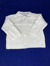 Load image into Gallery viewer, Knitted Baby Cardigan in Ivory - 3000
