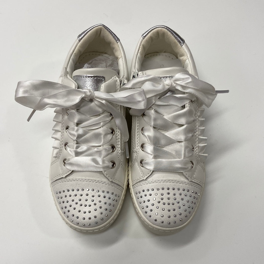 Kerri - Girls white trainer style shoes